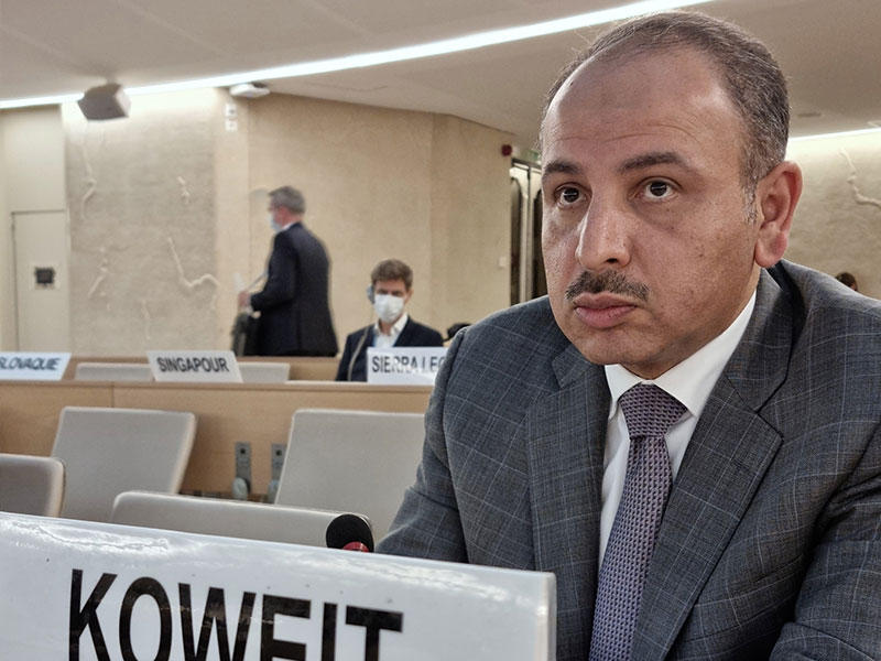 مندوب الكويت الدائم لدى الأمم المتحدة والمنظمات الدولية الأخرى في جنيف السفير ناصر الهين