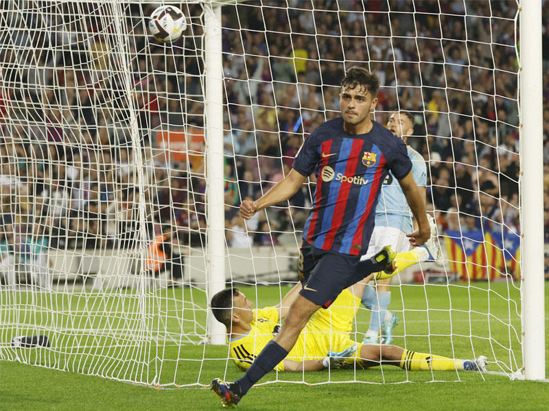 بيدري نجم برشلونة يحرز هدفه في مرمى سيلتا فيغو