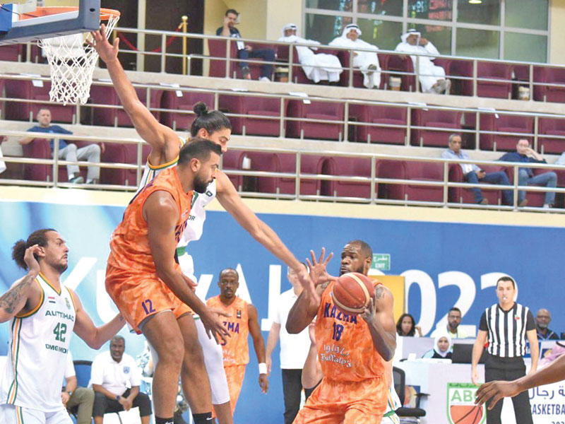 جانب من مباراة كاظمة والاتحاد السكندري