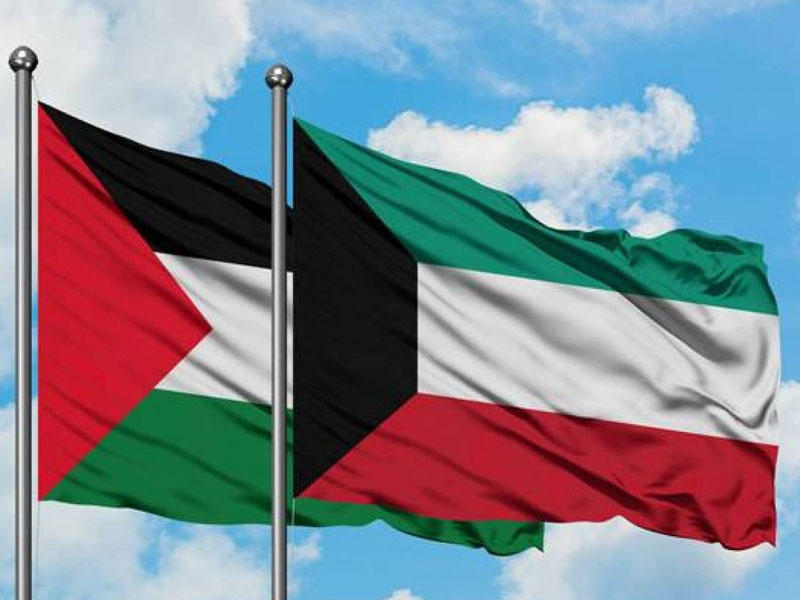 علم الكويت وفلسطين