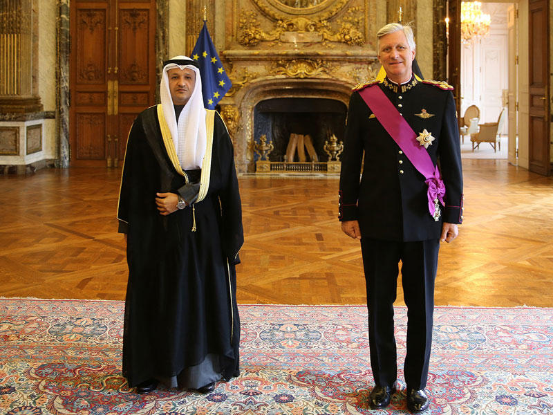 سفير الكويت الجديد لدى بلجيكا نواف العنزي أوراق اعتماده إلى الملك فيليب ملك بلجيكا
