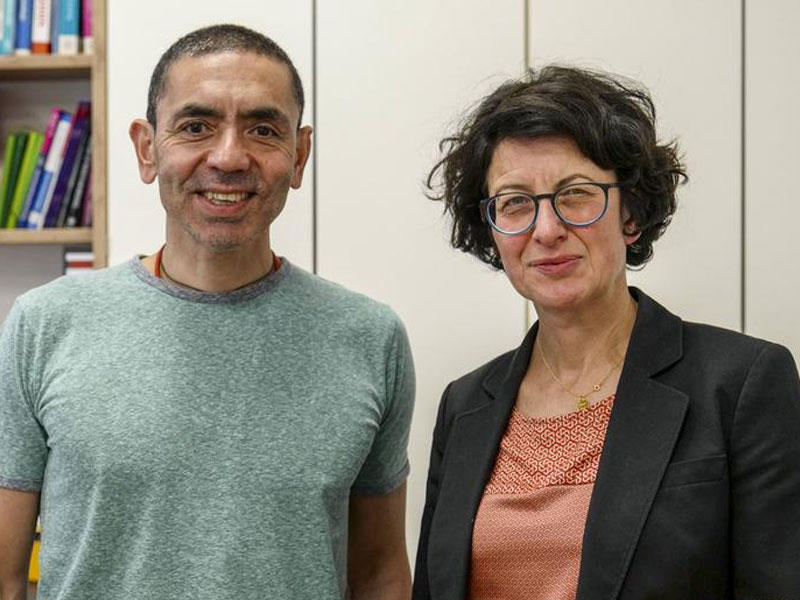 الزوجان الألمانيان أوغور شاهين وزوجته أوزليم توريسي