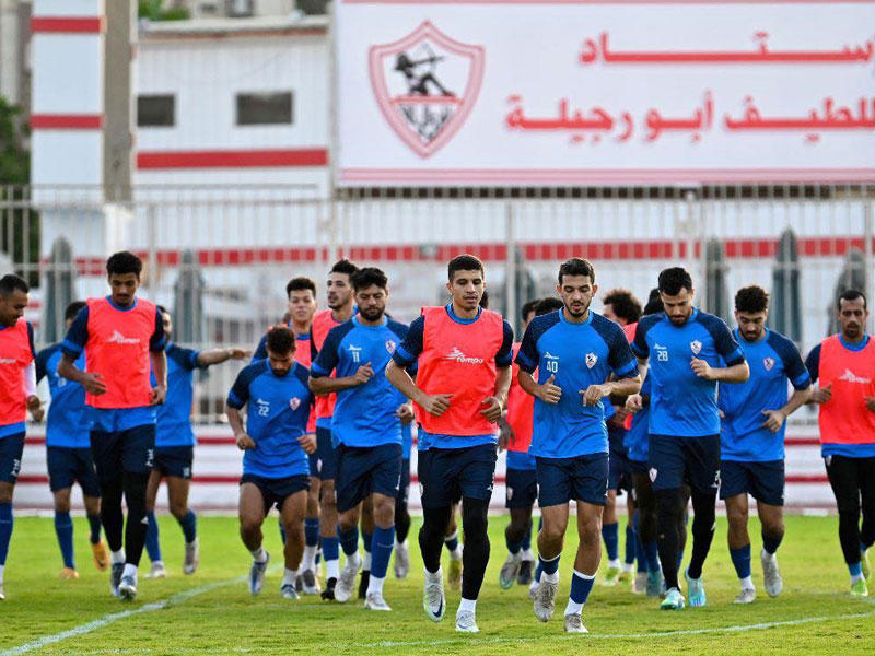 جانب من تدريبات الزمالك