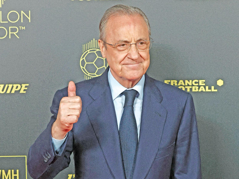 رئيس نادي ريال مدريد الإسباني لكرة القدم فلورينتينو بيريز 