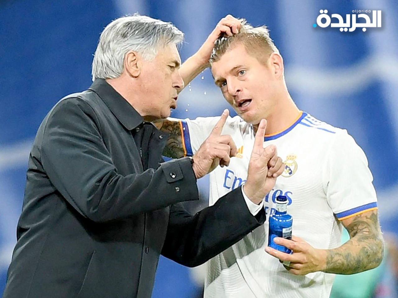 المدرب الإيطالي أنشيلوتي واللاعب الألماني توني كروس